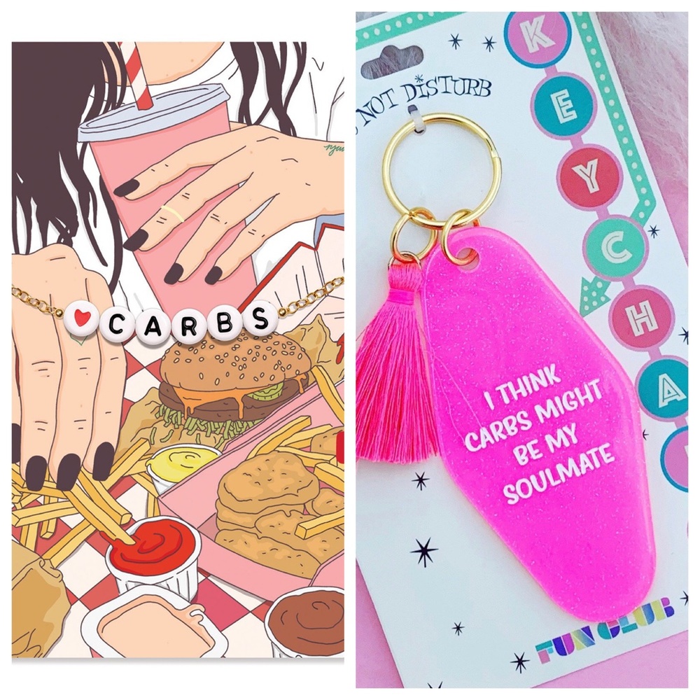 NWOT Ryan Porter Carbs Bracelet & Fun Club Keyring